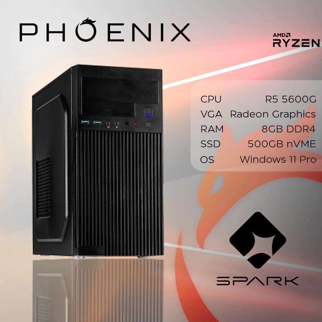 77219-2488_cjenik Računalo Phoenix SPARK Y-132 AMD Ryzen 5 5600G/16GB DDR4/NVMe SSD 500GB/Windows 11 PRO - Slika 1