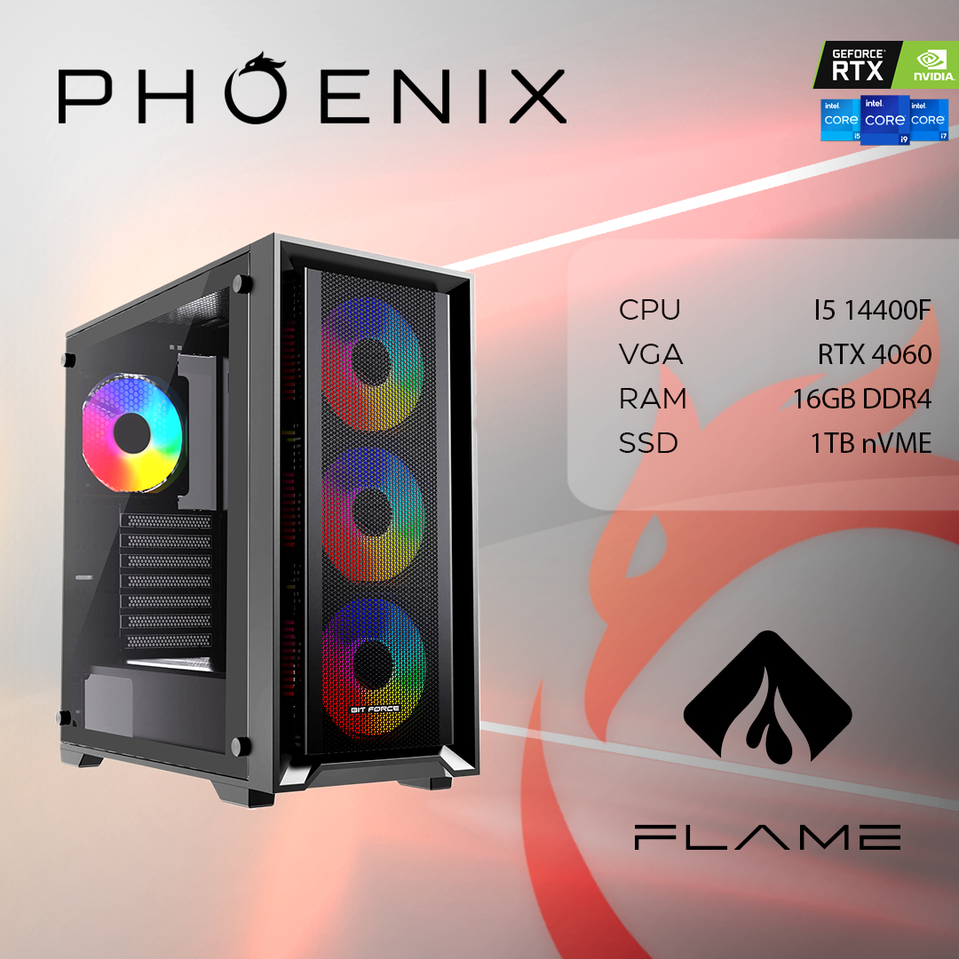 78862-2488_cjenik Računalo Phoenix FLAME Y-561 Intel i5 14400F/16GB DDR4/NVMe SSD 1TB/VGA RTX 4060 - Slika 1