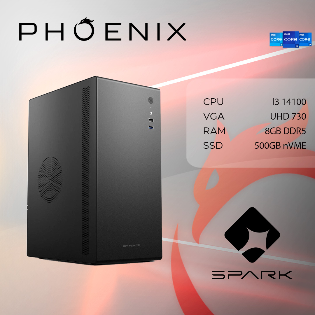 Računalo Phoenix SPARK X-101 Intel i3 14100/8GB DDR5/NVME SSD 500GB/500W