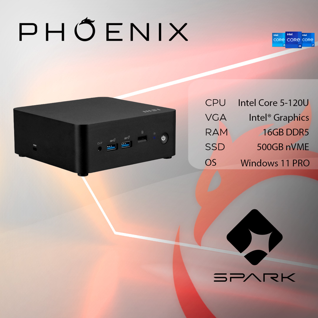 Računalo Phoenix SPARK X-109 Intel Core 5-120U/16GB DDR5/NVME SSD 500GB/WiFi 6E/BT 5.3/Windows 11 PRO