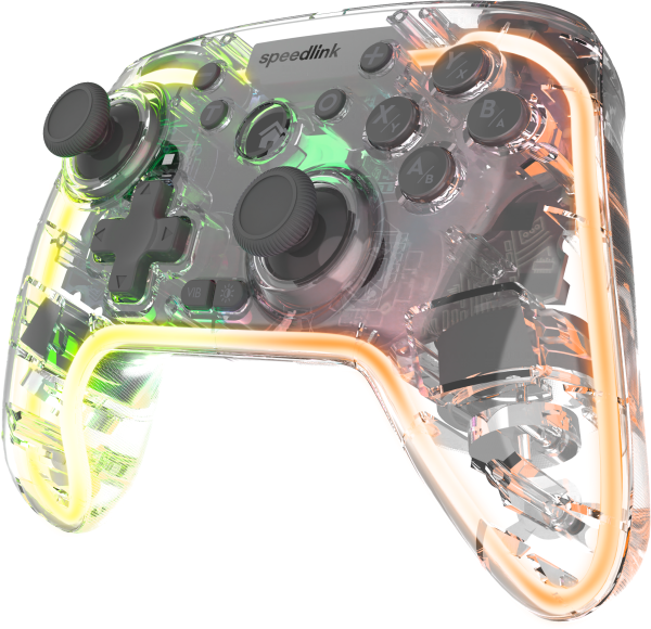 Gamepad SPEEDLINK Rait NX, RGB, PC/Android/Switch OLED/Lite, žični/bežični, prozirni - Slika 2