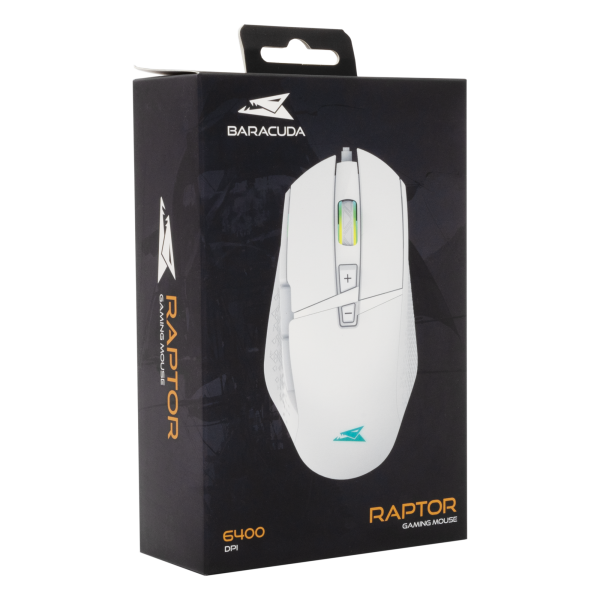 Baracuda MIŠ BGM-052 RAPTOR BIJELI / 6400 dpi - Slika 7