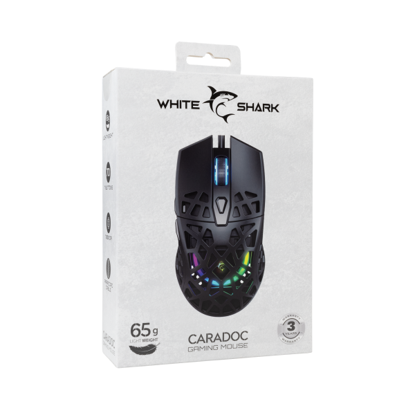 Caradoc-Black-281029 White Shark MIŠ GM-5018 CARADOC RGB Crni - Slika 7