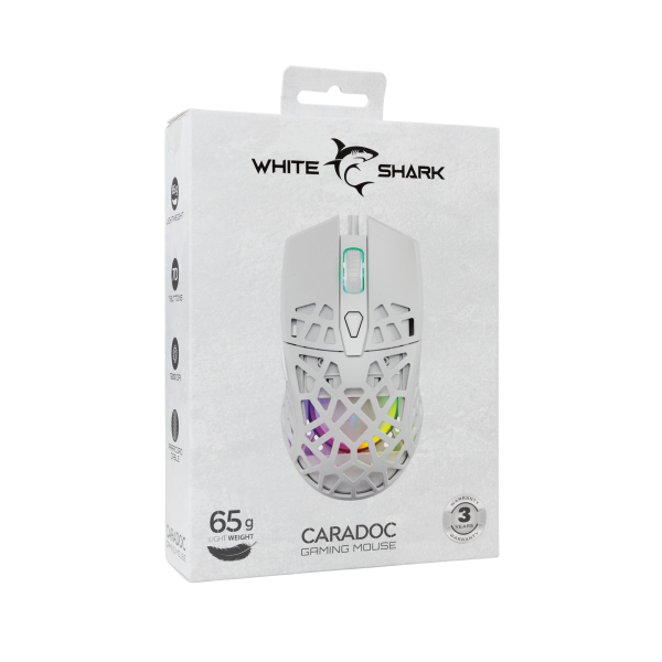 Caradoc-White-281029 White Shark MIŠ GM-5018 CARADOC RGB Bijeli - Slika 7