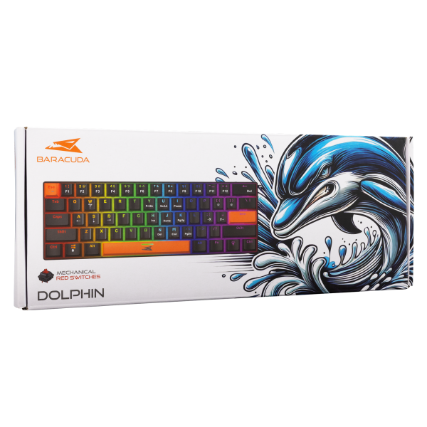 Baracuda TIPKOVNICA BGK-03111 DOLPHIN Crna - Mehanicka / US-CRVENI.SW. - Slika 8