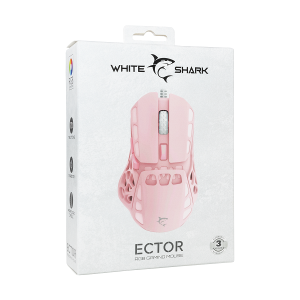 White Shark MIŠ GM-5016 ECTOR  / 12.000 DPI - ROZI - Slika 6