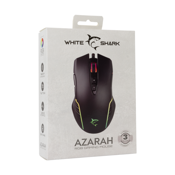 White Shark MIŠ GM-5003 AZARAH RGB / 6.400 dpi - Slika 6