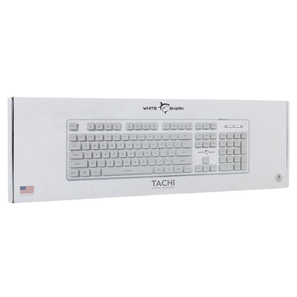 White Shark Tipkovnica GK-003241 TACHI-Bijela-US - Slika 7