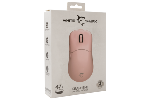 White Shark MIŠ GM-5014 GRAPHENE / 12.400 DPI - Roza - Slika 6