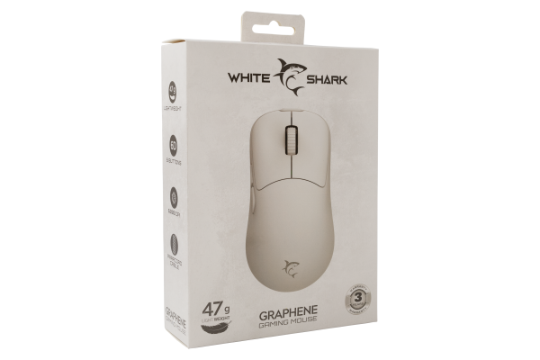White Shark MIŠ GM-5014 GRAPHENE / 12.400 DPI - Bijeli - Slika 7