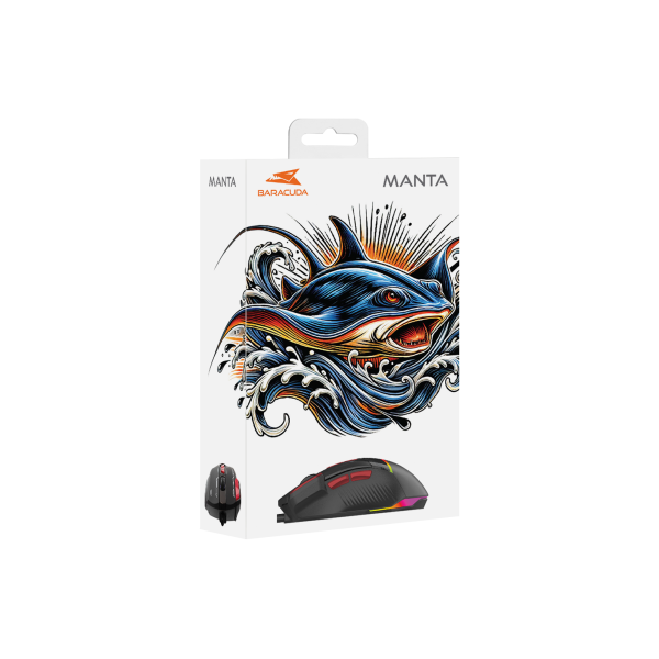 Manta-Black-281029 Baracuda MIŠ BGM-041 MANTA CRNA / 12.800 dpi - Slika 6