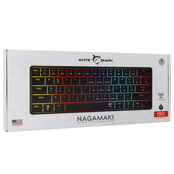 White Shark TIPKOVNICA GK-006111 NAGAMAKI Crna-Mehanicka / US-RED.SW - Slika 9