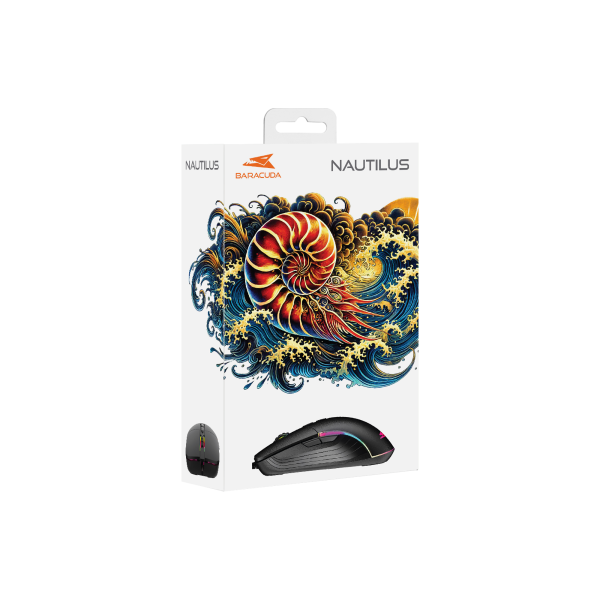 Baracuda MIŠ BGM-011 NAUTILUS Crni RGB / 12.800 dpi - Slika 7