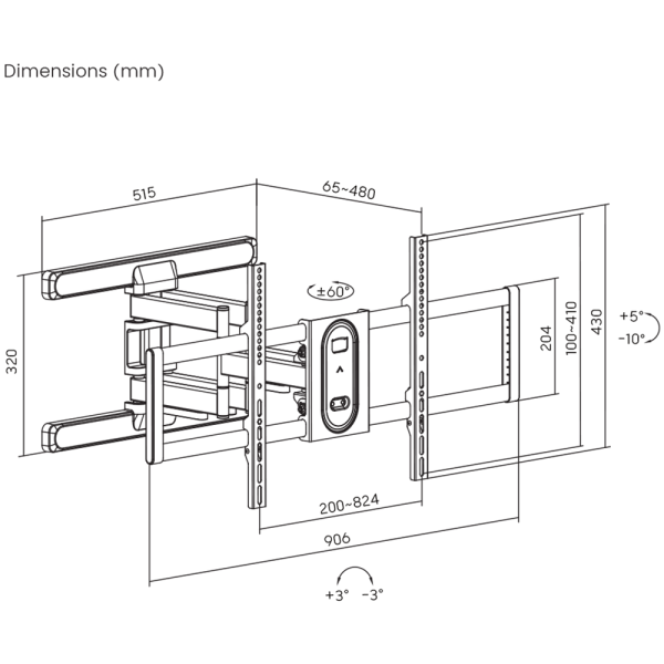 ZIDNI STALAK SBOX PLB-8148 - Slika 4