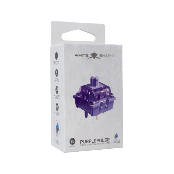 PURPLEPULSE65-28529 WHITE SHARK MEHANIČKI PREKIDAČ ZA TIPKOVNICU PURPLEPULSE - 65 KOM - Slika 5