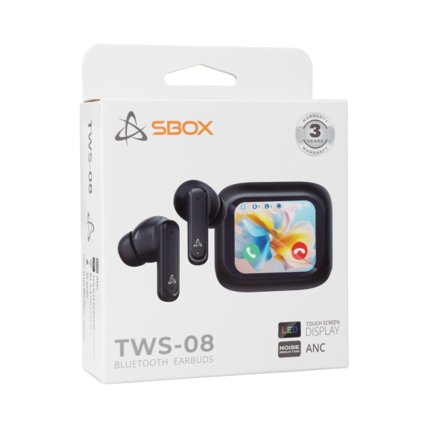 EARBUDS SBOX EB-TWS08 Crne ANC Touch Display - Slika 5