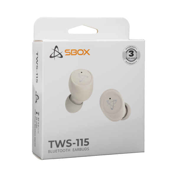 EARBUDS Slušalice + mikrofon SBOX Bluetooth EB-TWS115 Bež - Slika 5