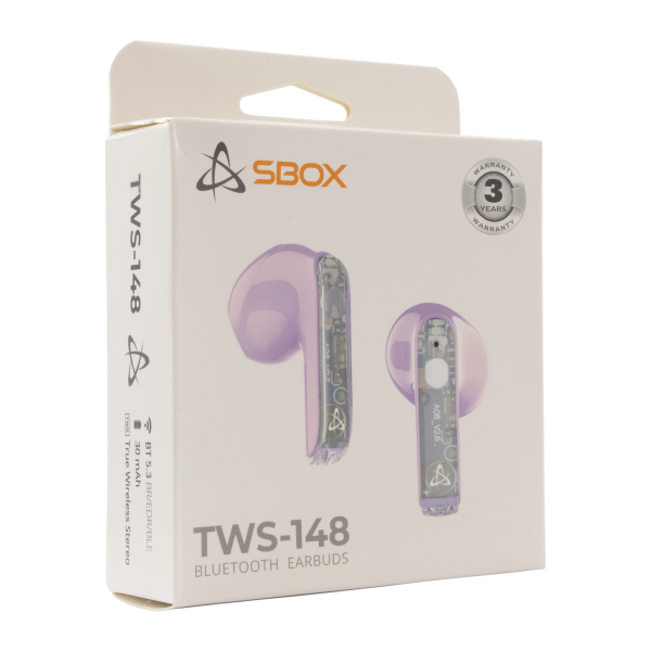 EARBUDS Slušalice + mikrofon SBOX Bluetooth EB-TWS148 Ljubicaste - Slika 6