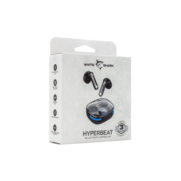White Shark EARBUDS Slušalice + mikrofon Bluetooth GEB-TWS37 HYPERBEAT Crne - Slika 4