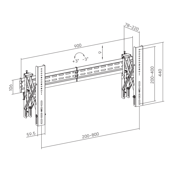 ZIDNI STALAK SBOX LVW02-48T / VIDEO ZID - Slika 7
