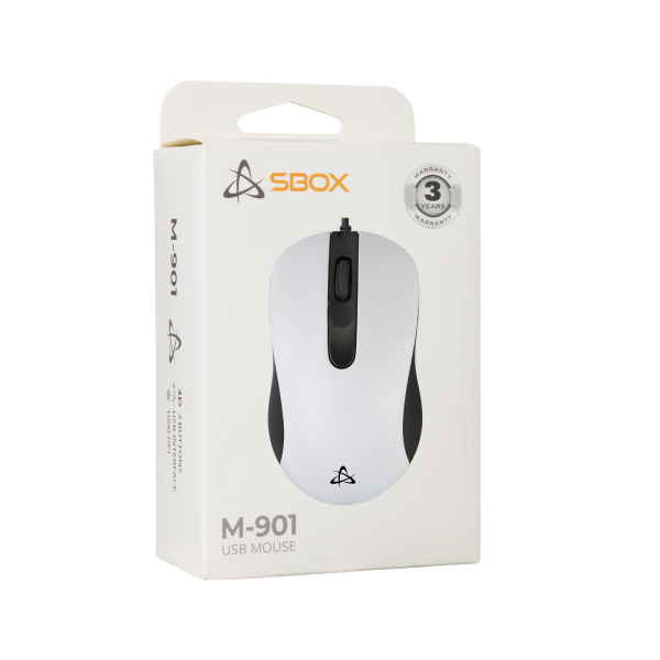 SBOX ŽIČANI MIŠ M-901 Bijeli - Slika 3