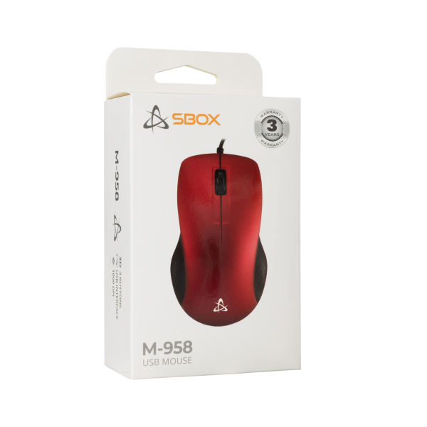 SBOX ŽIČANI MIŠ M-958 Crveni - Slika 4