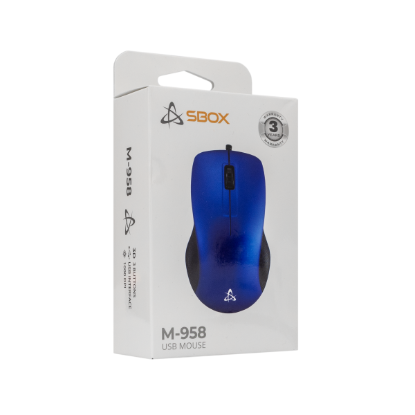 SBOX ŽIČANI MIŠ M-958 Plavi - Slika 4