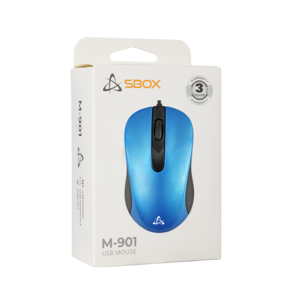 SBOX ŽIČANI MIŠ M-901 Plavi - Slika 3