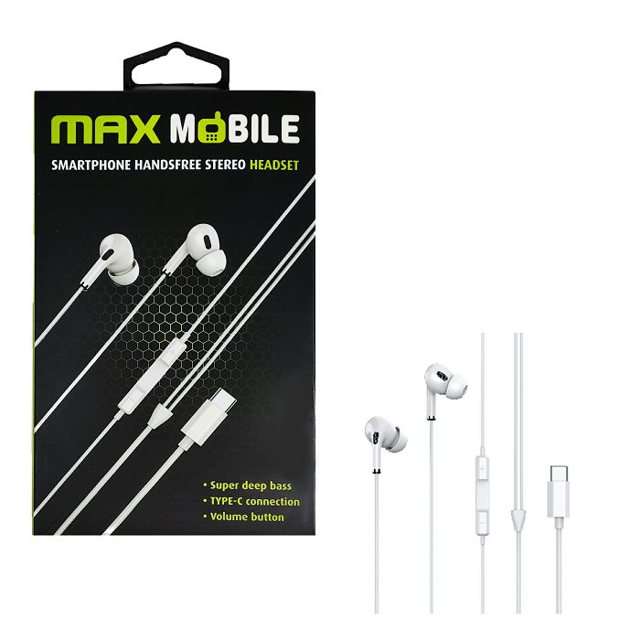 Maxmobile slusalice handsfree we08 type c 1003010040