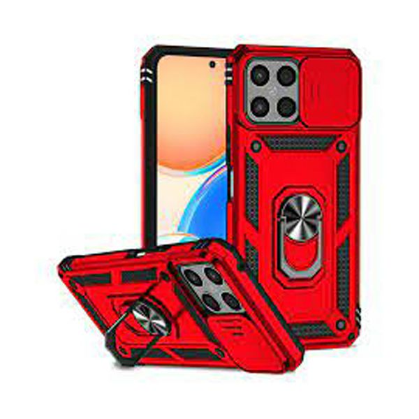 MM TPU HONOR X8C 4G ANTI-SHOCK WITH RING crvena