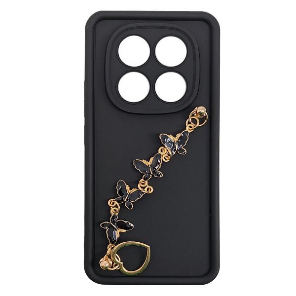 MM TPU XIAOMI REDMI NOTE 14 PRO-- 5G/POCO X7  SILICONE CANDY WRISTSTRAP Bl BATER