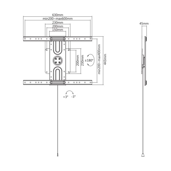 ZIDNI STALAK SBOX PLB-1246F - Slika 5