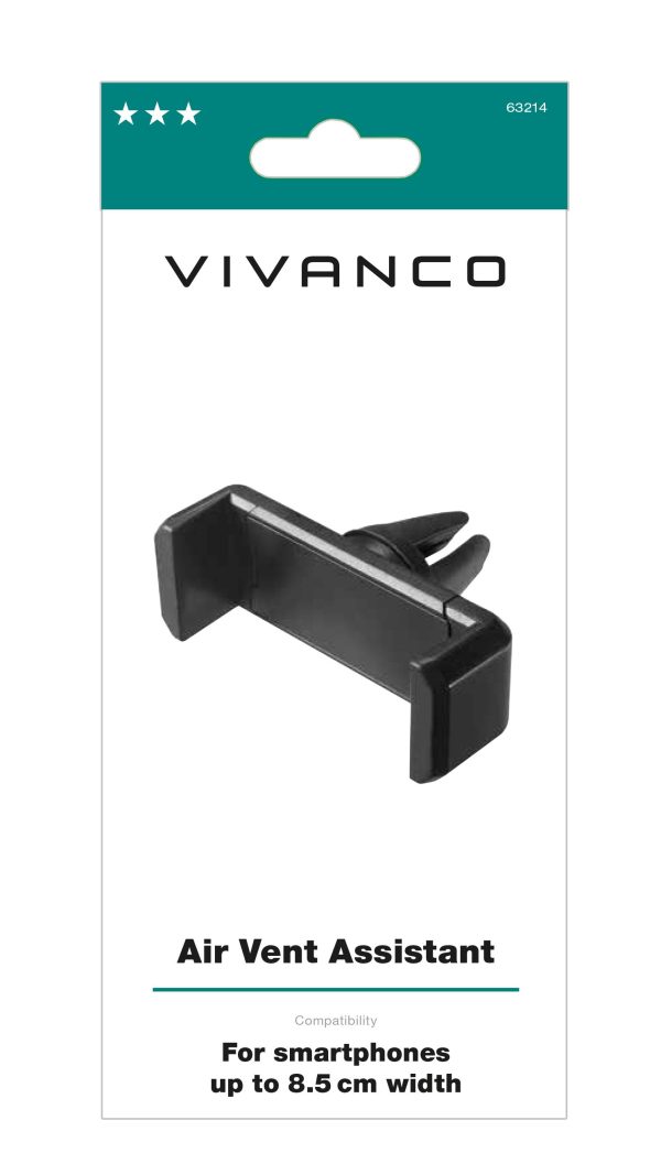 Auto nosač VIVANCO 63214 Assistant, za ventilaciju, crni - Slika 2