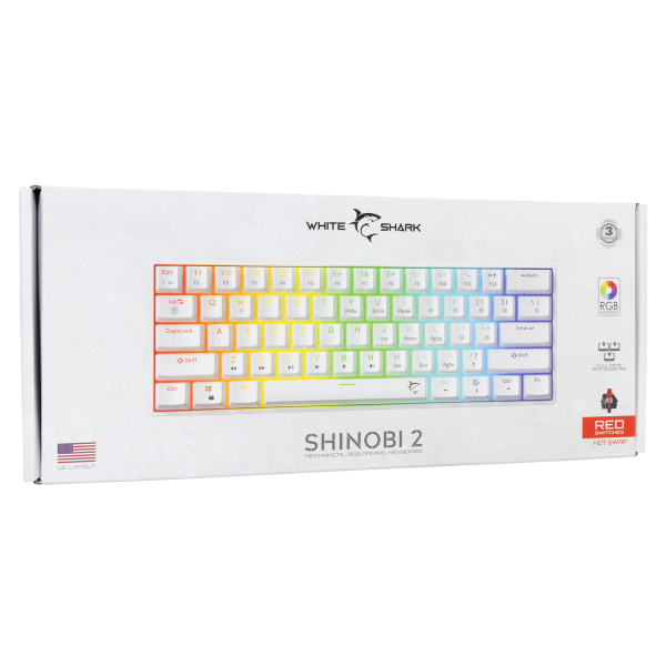 Shinobi 2 White Red Switch US