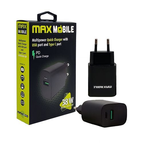 Maxmobile kucni punjac pd qc30 duo type c 20wusb 18w 2utr306 1002080025