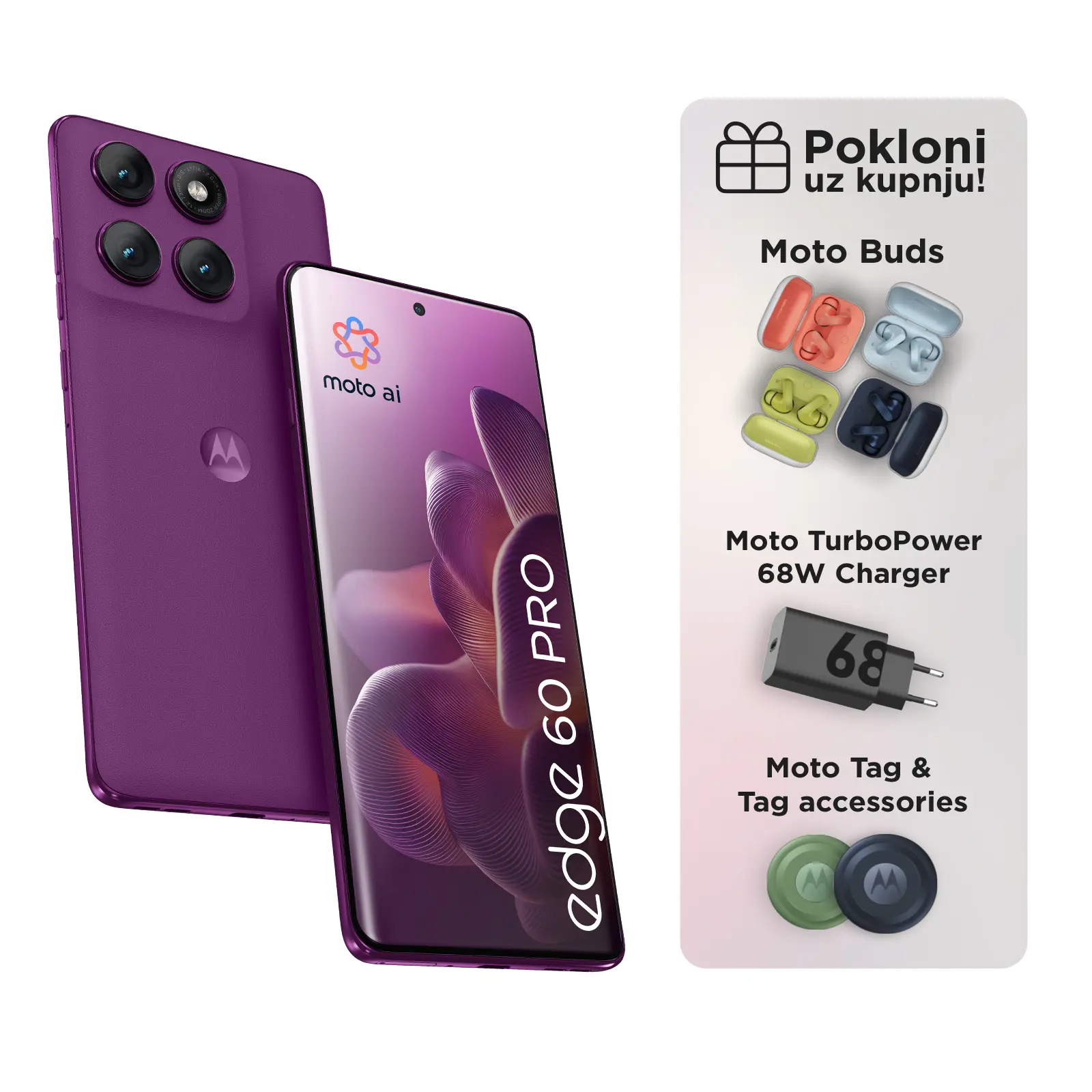 Motorola edge 60 pro 8 gb 256 gb pantone sprakling grape pur poklon