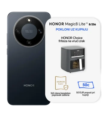 Honor magic8 lite 8gb 256gb midnight black poklon uz prijavu